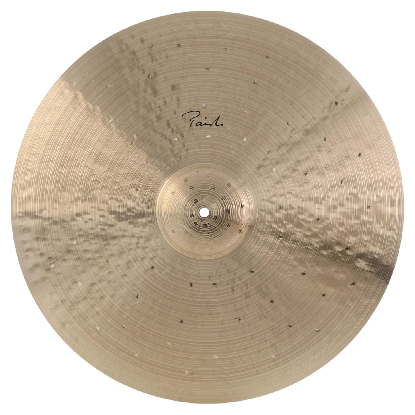 Front view of Paiste 22" Signature Traditionals Light Ride Cymbal on white background