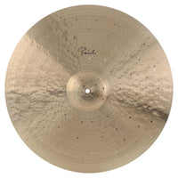 Front view of Paiste 22" Signature Traditionals Light Ride Cymbal on white background