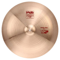 Front view of Paiste 24" 2002 Swish Ride Cymbal on white background