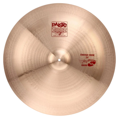 Front view of Paiste 24" 2002 Swish Ride Cymbal on white background