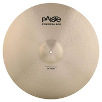 Front view of Paiste 24" Formula 602 Modern Essentials Ride Cymbal on white background