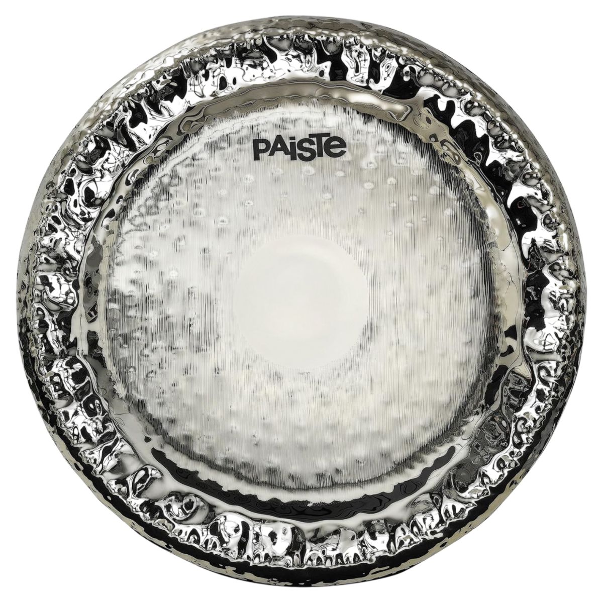 Front view of Paiste 28" Symphonic Gong Brilliant on white bacground
