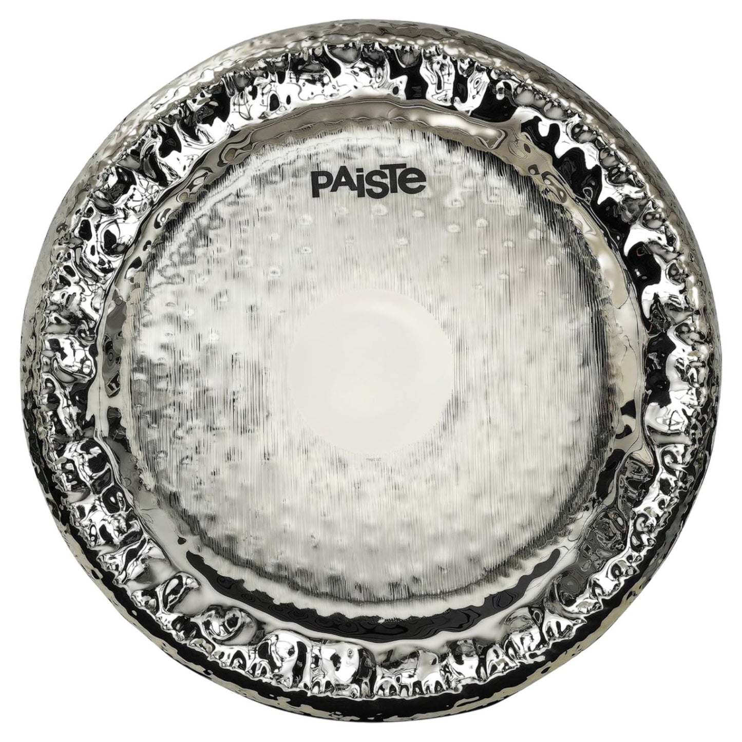 Front view of Paiste 38" Symphonic Gong Brilliant on white background