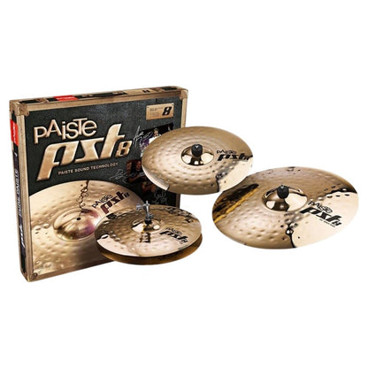 Inclusions of Paiste PST 8 Reflector Universal Set (14/16/20) on white background