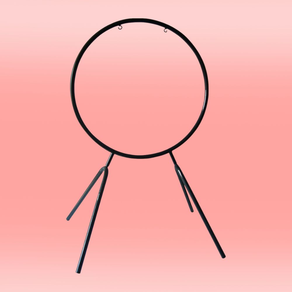 Front view of Paiste Round Orchestra Stand 30 on pink background