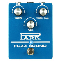 Front view of Park Custom Shop Fuzz Sound Pedal on white background