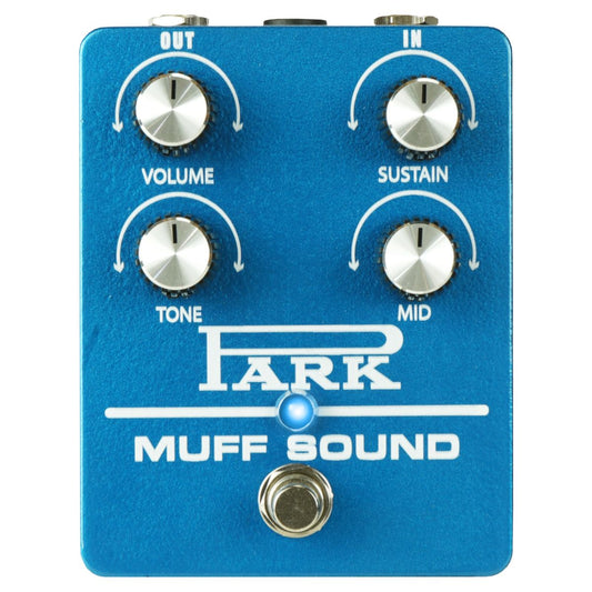 Front view of Park Custom Shop Muff Sound Pedal on white background