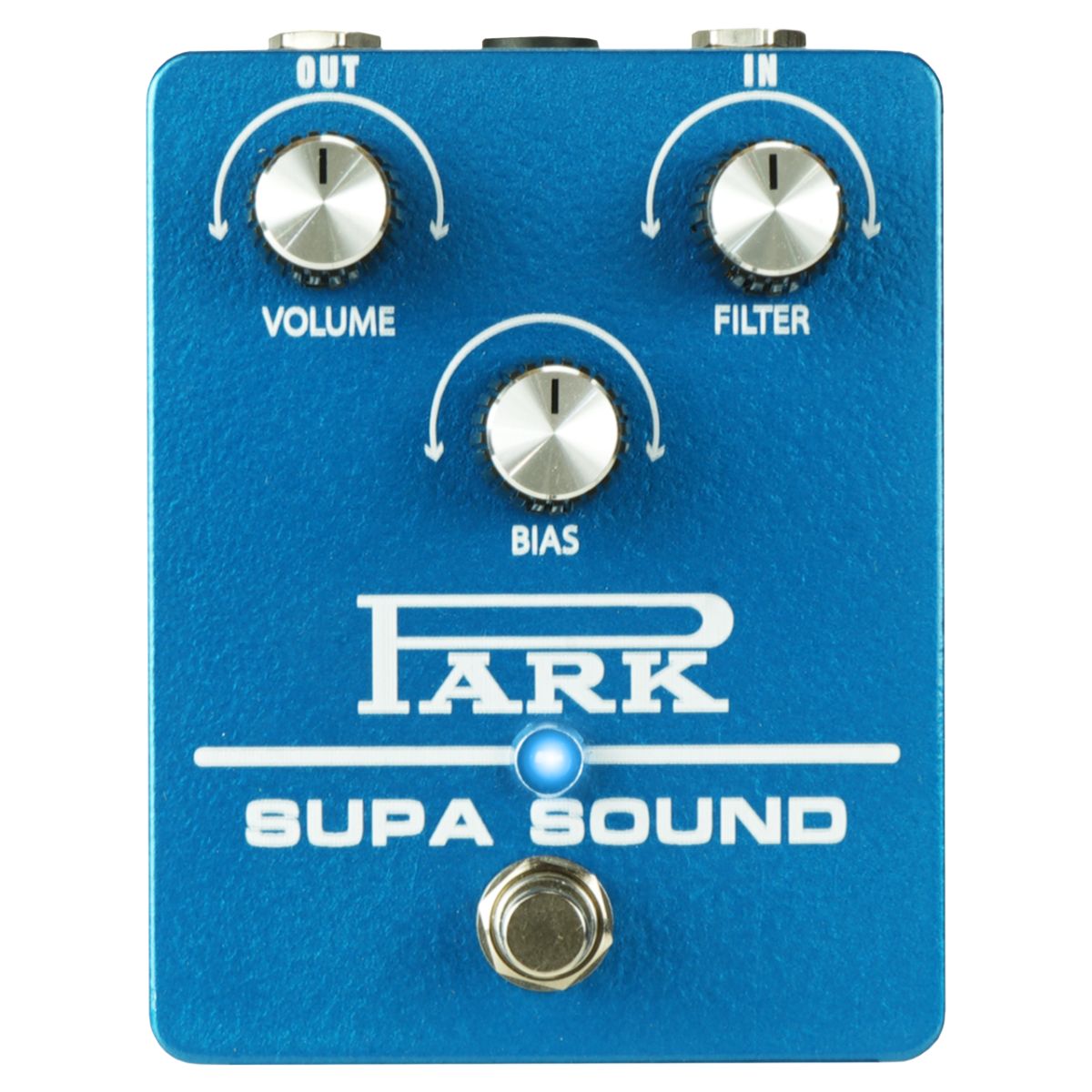 Front view of Park Custom Shop Supa Sound Pedal on white background