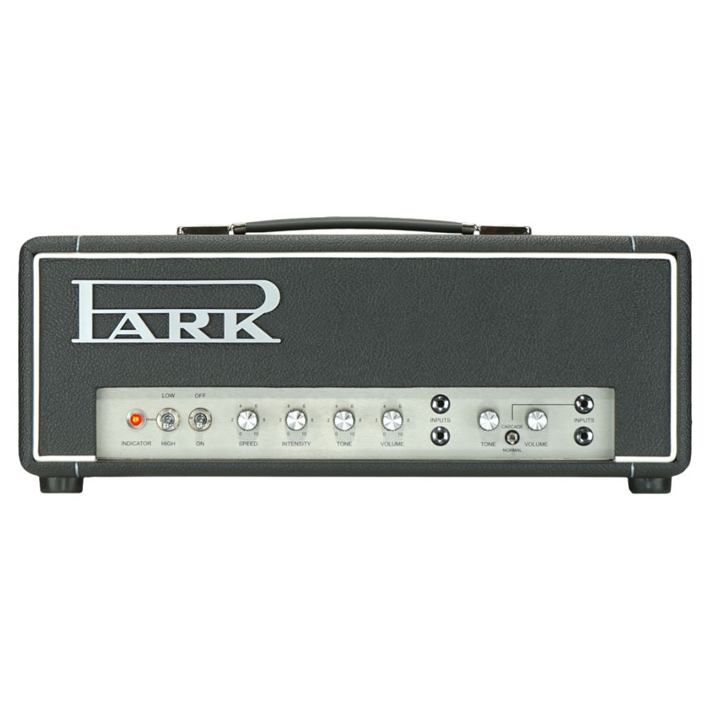 Front view of Park P18H Park 18 (1974/Tremolo) Custom Guitar Amplifier Head on white background