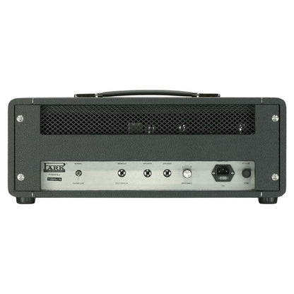 Rear ports view of Park P18H Park 18 (1974/Tremolo) Custom Guitar Amplifier Head on white background