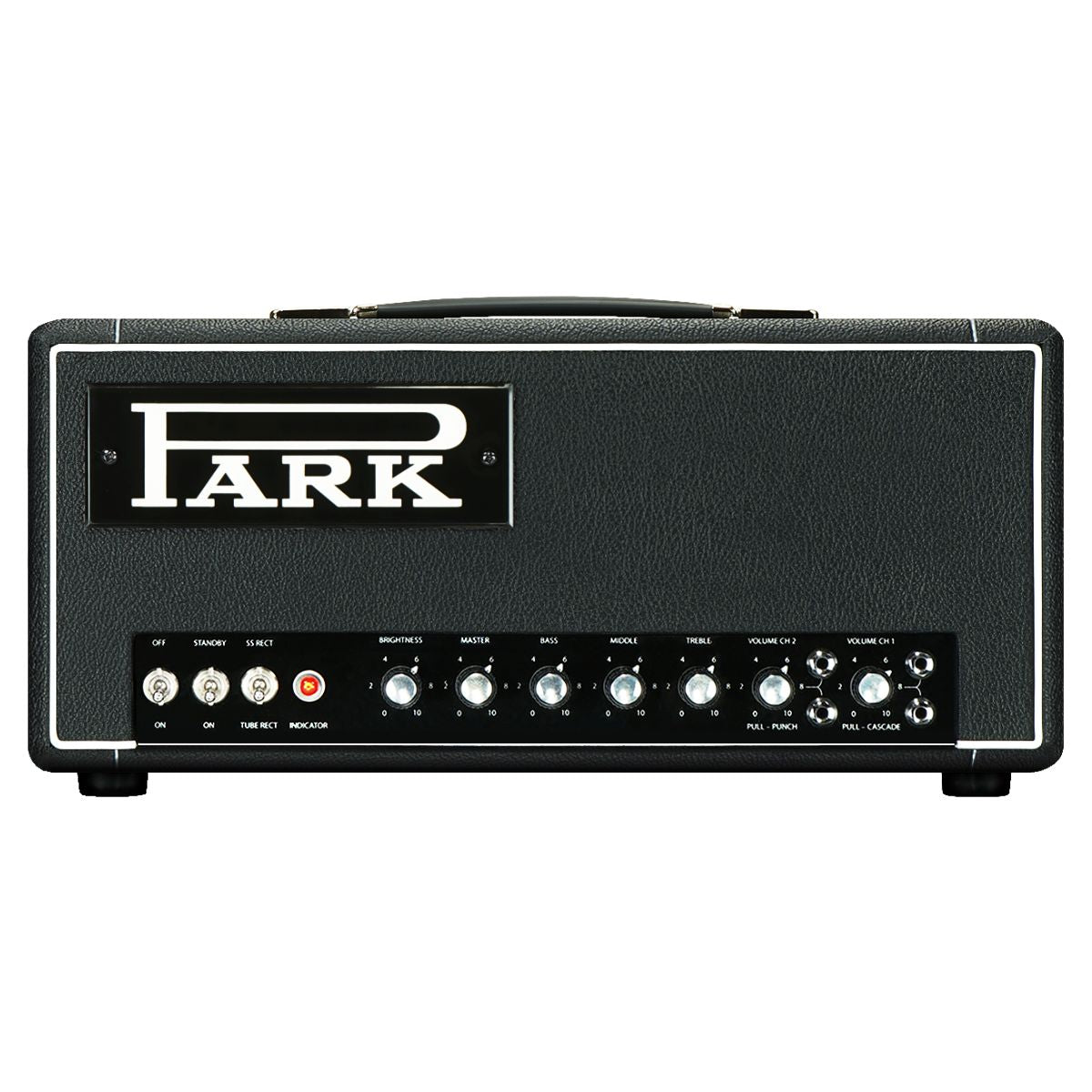 Front view of Park P18LH Park ‘Little 45’ Custom Guitar Amplifier Head on white background