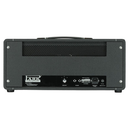 Rear ports view of Park P50 Classic (1966 Black Flag Plexi) Custom Guitar Amplifier Head on white background