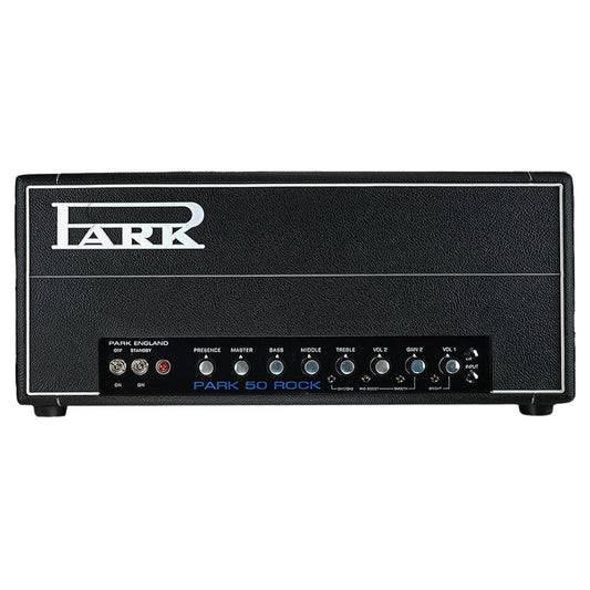Front view of Park P50RH Rock Custom Guitar Amplifier Head on white background
