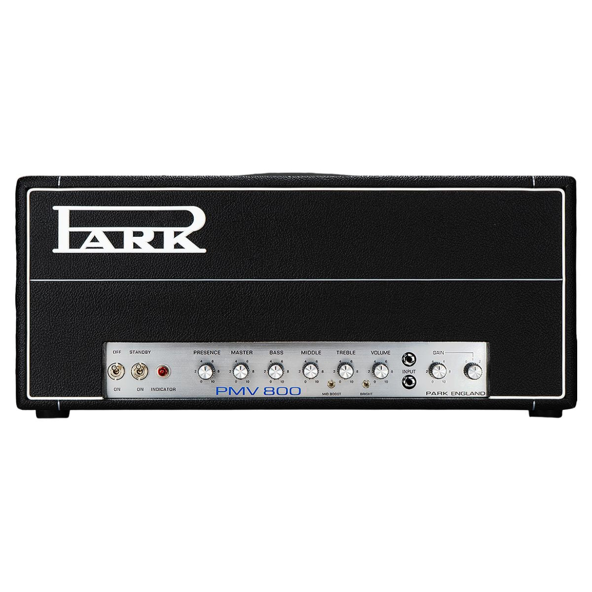 Front view of Park PMV800 Handwired Custom Guitar Amplifier Head on white background