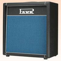 Angled view of Park S1-112 (Angled Grill) Speaker Cabinet on orange background