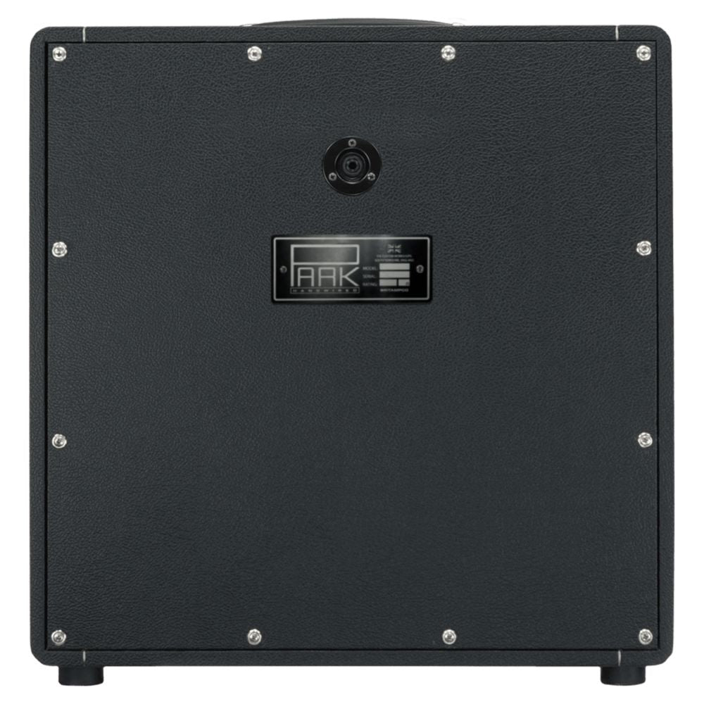 Rear port view of Park S1-112 (Angled Grill) Speaker Cabinet on white background
