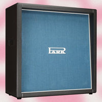 Angled view of Park S1-412 Speaker Cabinet on pink background