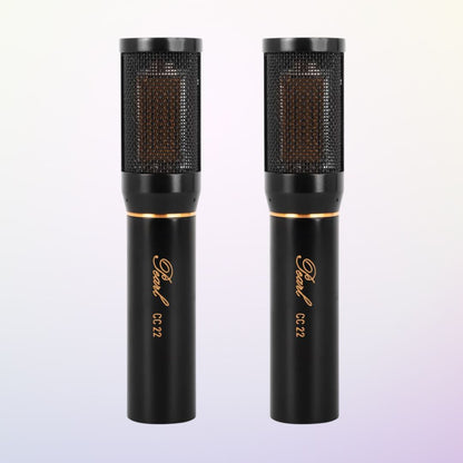 Front view of Pearl CC 22 Matched Pair on purple background