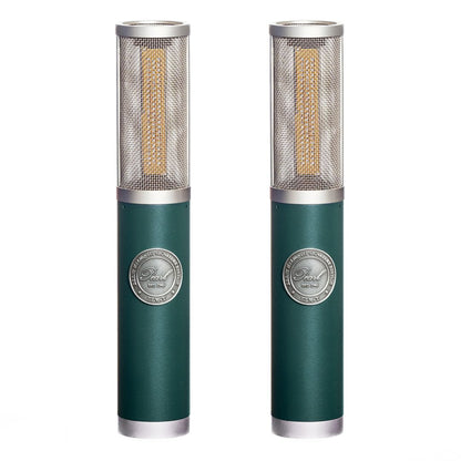 Front view of Pearl Microphone Labs ELM-T Matched Pair on white background