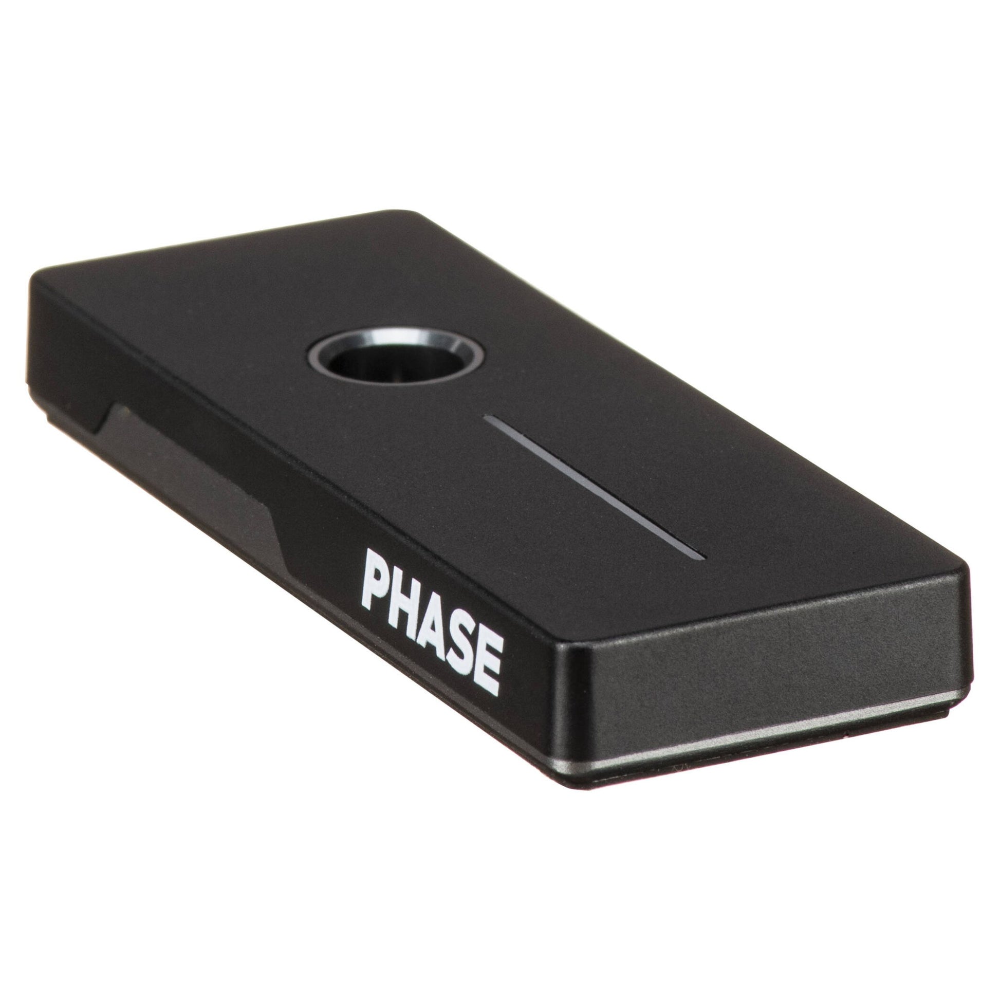 Angled side view of Phase Remote on white background