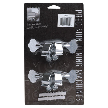 Front view of Ping P2680 Small Covered Bass Machine Heads (2 Bass 2 Treble) on white background