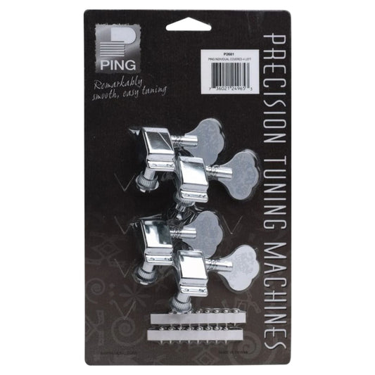 Ping P2681 Small Covered Bass Guitar Machine Heads (4 Left) in packaging on white background