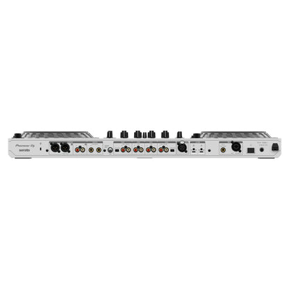 Top ports view of Pioneer DJ DDJ-FLX10 Controller White on white background