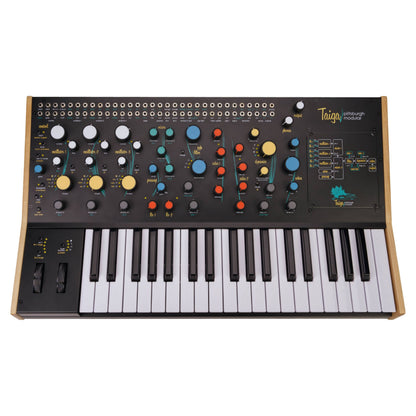Front view of Pittsburgh Modular Taiga Keyboard Expandable Analog Synthesizer on white background
