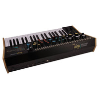 Angled top ports view of Pittsburgh Modular Taiga Keyboard Expandable Analog Synthesizer on white background
