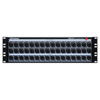Front ports view of PreSonus NSB 32.16 32x16 AVB-Networked Stage Box on white background