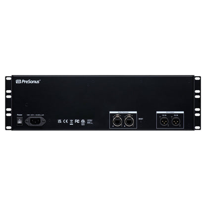Rear ports view of PreSonus NSB 32.16 32x16 AVB-Networked Stage Box on white background