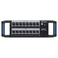 Front ports view of PreSonus NSB 8.8 8x8 AVB-Networked Stage Box on white background