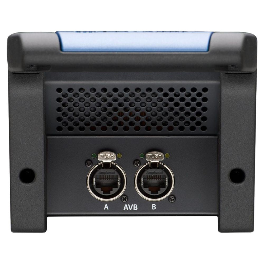 Side ports view of PreSonus NSB 8.8 8x8 AVB-Networked Stage Box on white background