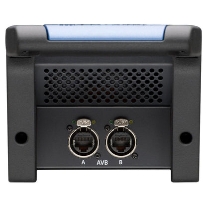 Side ports view of PreSonus NSB 8.8 8x8 AVB-Networked Stage Box on white background