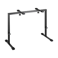 Angled view of Profile KB-STAND Fully Adjustable Keyboard Stand Black on white background