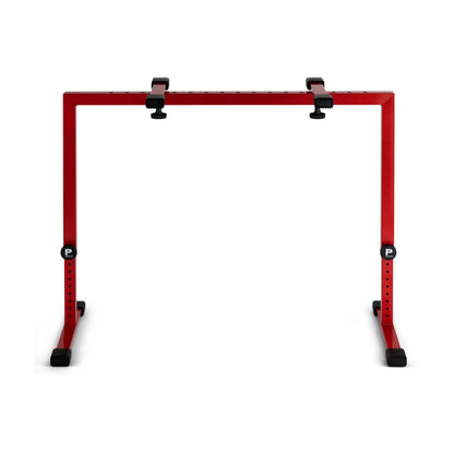 Front view of Profile KB-STAND Fully Adjustable Keyboard Stand Red on white background