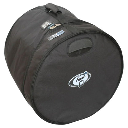 Angled view of Protection Racket 2024-00 Bass Drum Case 24"x20" on white background