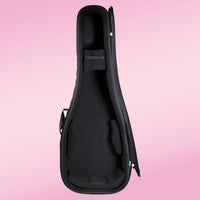 Inside view of Protection Racket 7050-00 Standard Electric Guitar Case on pink background