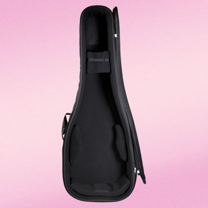 Inside view of Protection Racket 7050-00 Standard Electric Guitar Case on pink background