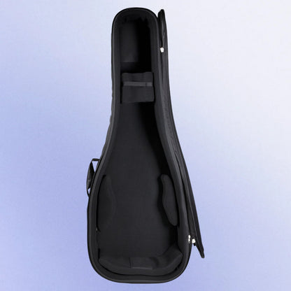 Inside view of Protection Racket 7052-00 Standard Classical Guitar Case on purple background