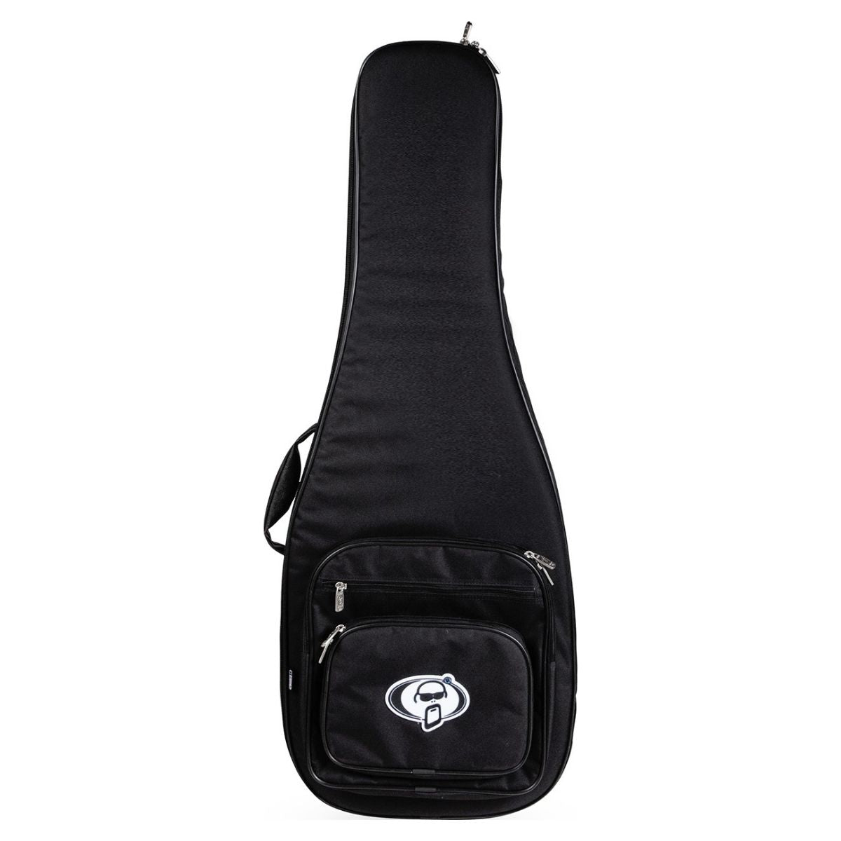 Front view of Protection Racket 7151-00 Deluxe Electric Bass Guitar Case on white background