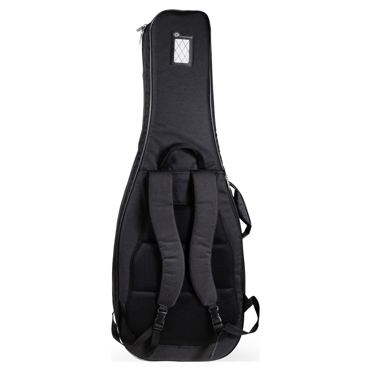 Rear view of Protection Racket 7153-00 Deluxe Acoustic Guitar Case on white background