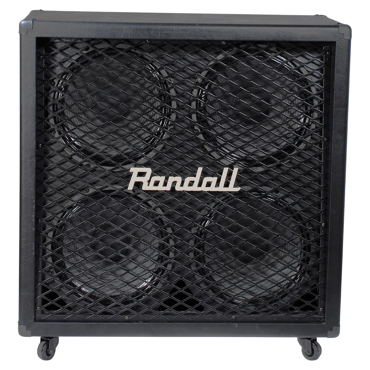 Front view of Randall RD412-S80 Diavlo Guitar Speaker Cabinet on white background
