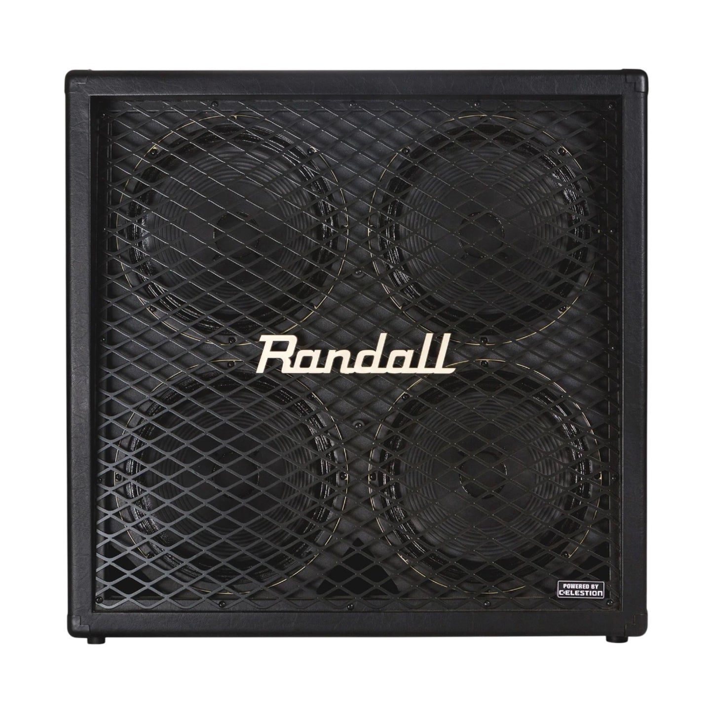 Front view of Randall RD412-V30 Diavlo Guitar Speaker Cabinet on white background