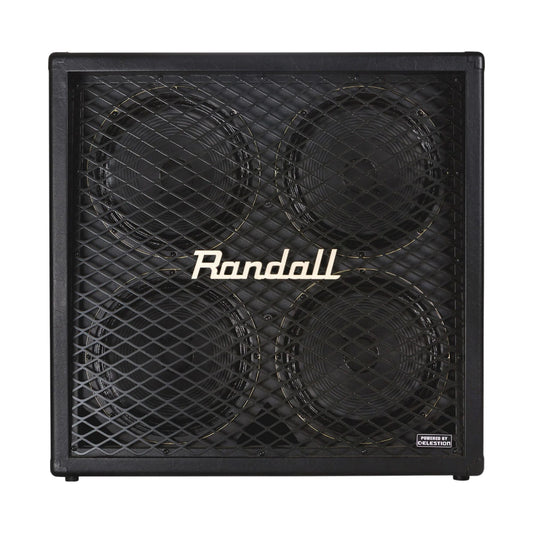 Front view of Randall RD412-V30 Diavlo Guitar Speaker Cabinet on white background