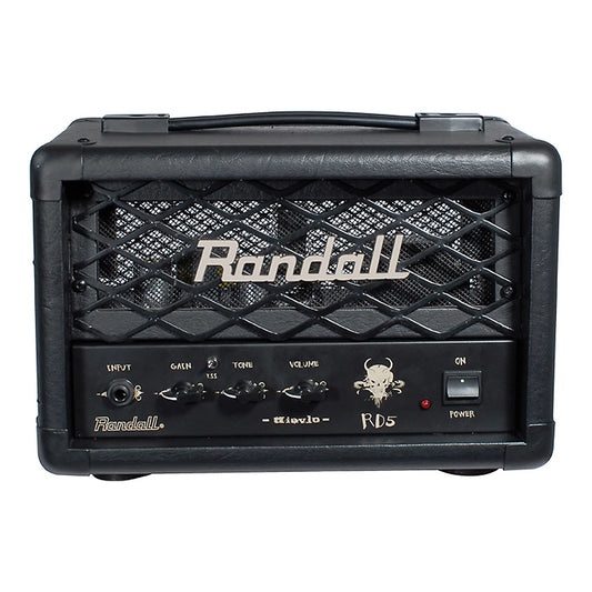 Front view of Randall RD5H Diavlo Guitar Amplifier Head on white background