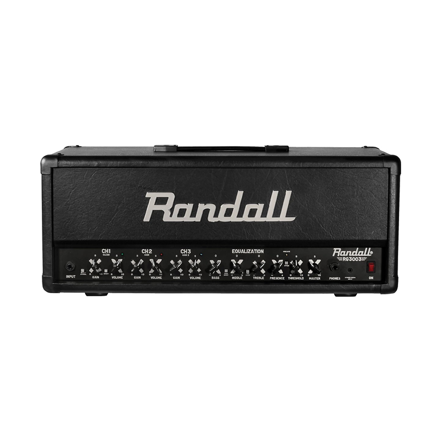 Front view of Randall RG3003H Guitar Amplifier Head on white background