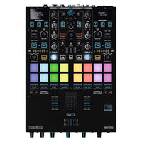 Front view of Reloop ELITE High Performance DVS Mixer for Serato on white background