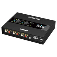 Angled view of Reloop Flux 6x6 In/Out USB-C DVS Interface for Serato DJ Pro on white background