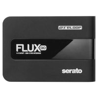 Front view of Reloop Flux Go USB-C DVS Interface for Serato DJ Pro on white background